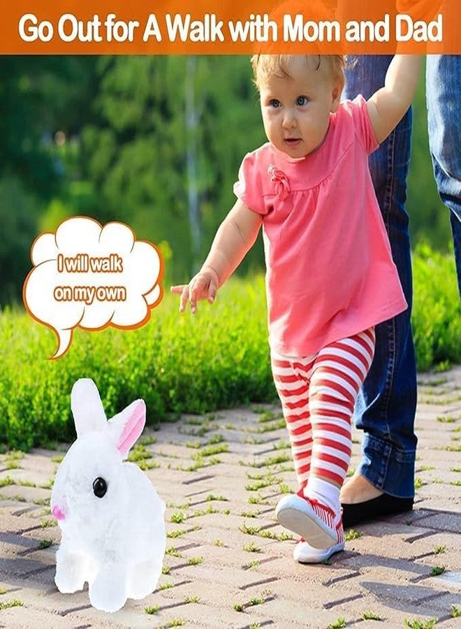 BELARO Plush Bunny Rabbit Pet Toy Walking, Hopping, Wiggle Ears, Twitch Nose, Sounds, Soft Animated Electronic Toys for Birthday Gifts for Baby Girls,Boys,Toddlers,Kids (Bunny) - Image 4